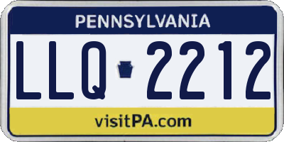 PA license plate LLQ2212