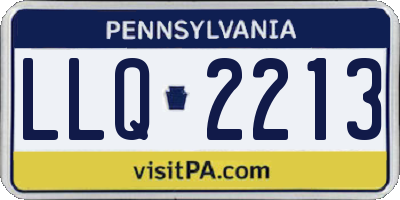 PA license plate LLQ2213