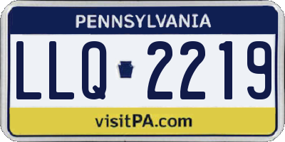 PA license plate LLQ2219
