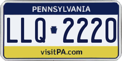 PA license plate LLQ2220