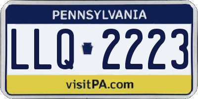 PA license plate LLQ2223