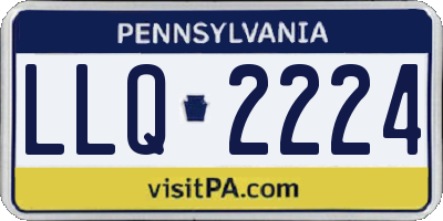 PA license plate LLQ2224