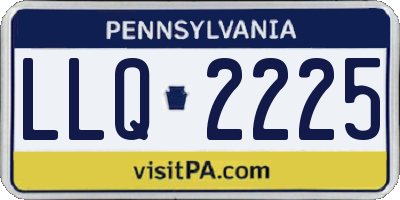 PA license plate LLQ2225