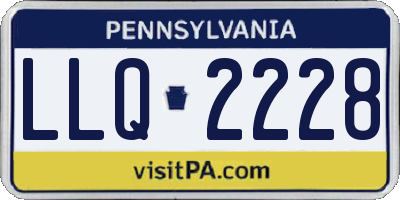 PA license plate LLQ2228