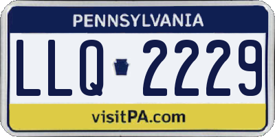 PA license plate LLQ2229
