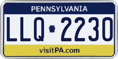 PA license plate LLQ2230