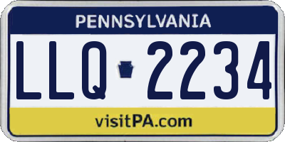PA license plate LLQ2234