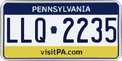 PA license plate LLQ2235