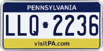 PA license plate LLQ2236