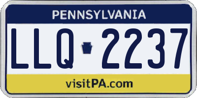 PA license plate LLQ2237
