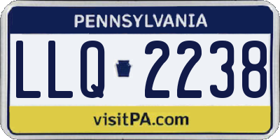 PA license plate LLQ2238