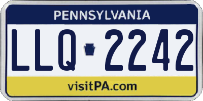 PA license plate LLQ2242