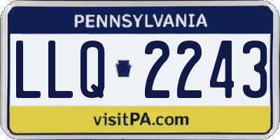 PA license plate LLQ2243