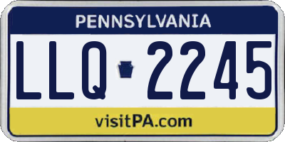 PA license plate LLQ2245