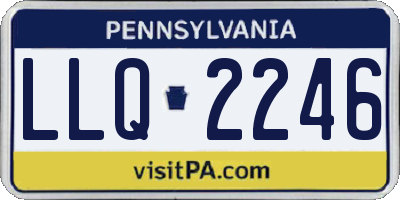 PA license plate LLQ2246
