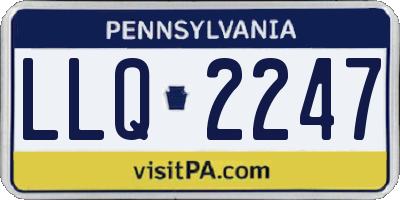 PA license plate LLQ2247