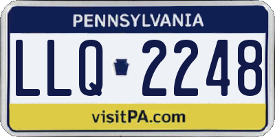PA license plate LLQ2248
