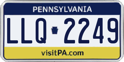 PA license plate LLQ2249