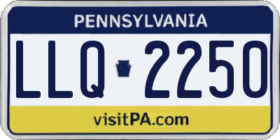 PA license plate LLQ2250