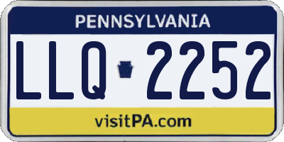 PA license plate LLQ2252