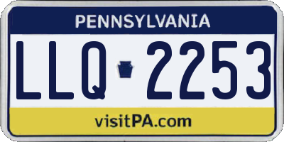 PA license plate LLQ2253