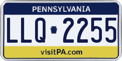 PA license plate LLQ2255