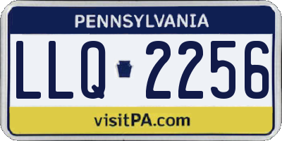 PA license plate LLQ2256