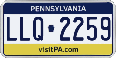 PA license plate LLQ2259