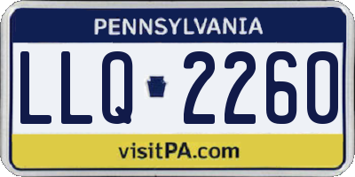 PA license plate LLQ2260