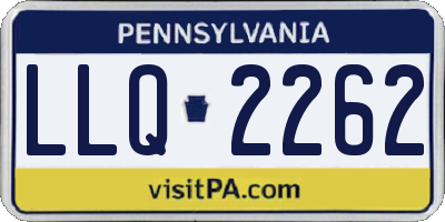 PA license plate LLQ2262