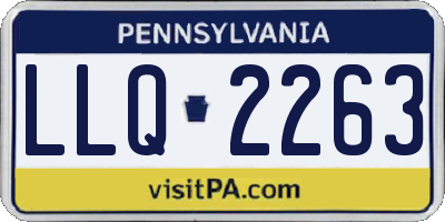 PA license plate LLQ2263