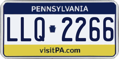 PA license plate LLQ2266