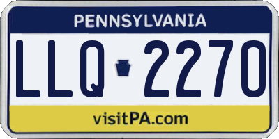 PA license plate LLQ2270