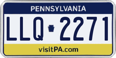 PA license plate LLQ2271