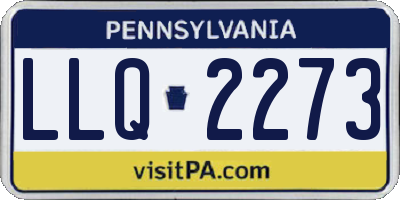 PA license plate LLQ2273