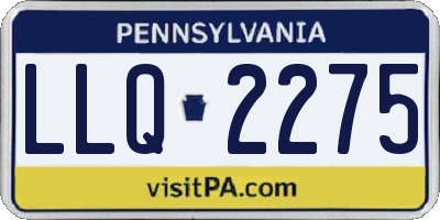 PA license plate LLQ2275