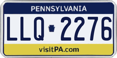 PA license plate LLQ2276