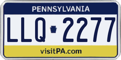 PA license plate LLQ2277