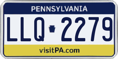 PA license plate LLQ2279