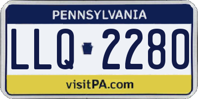PA license plate LLQ2280