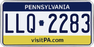 PA license plate LLQ2283