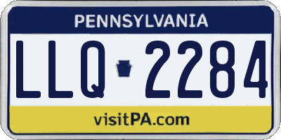 PA license plate LLQ2284