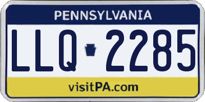 PA license plate LLQ2285