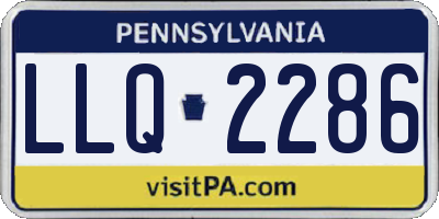 PA license plate LLQ2286