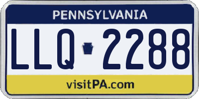 PA license plate LLQ2288
