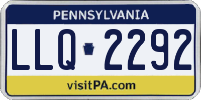 PA license plate LLQ2292
