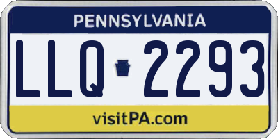 PA license plate LLQ2293