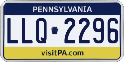 PA license plate LLQ2296