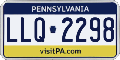 PA license plate LLQ2298