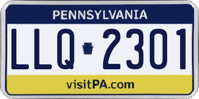 PA license plate LLQ2301